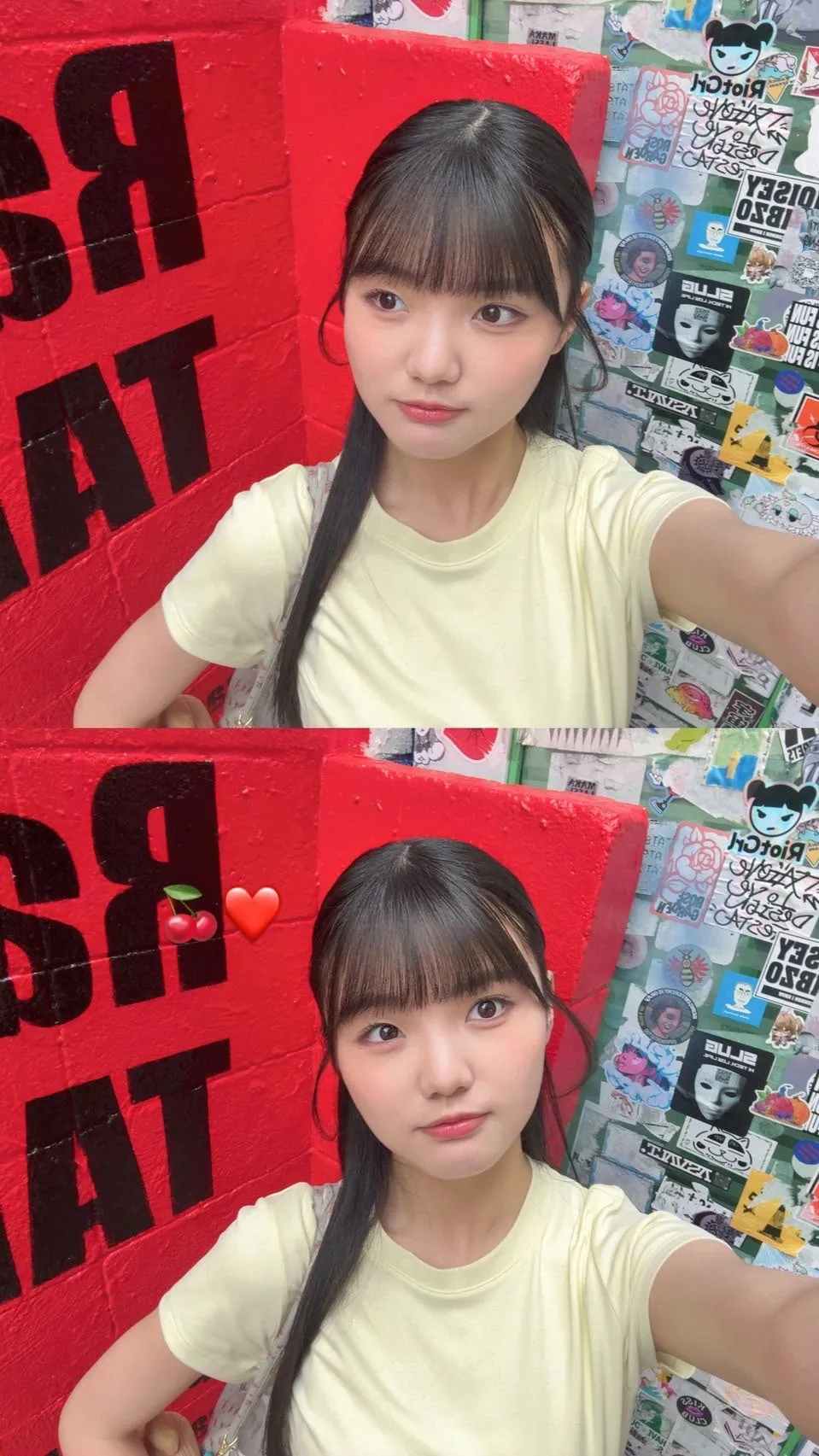 黄色のTシャツ！！長野桃羽